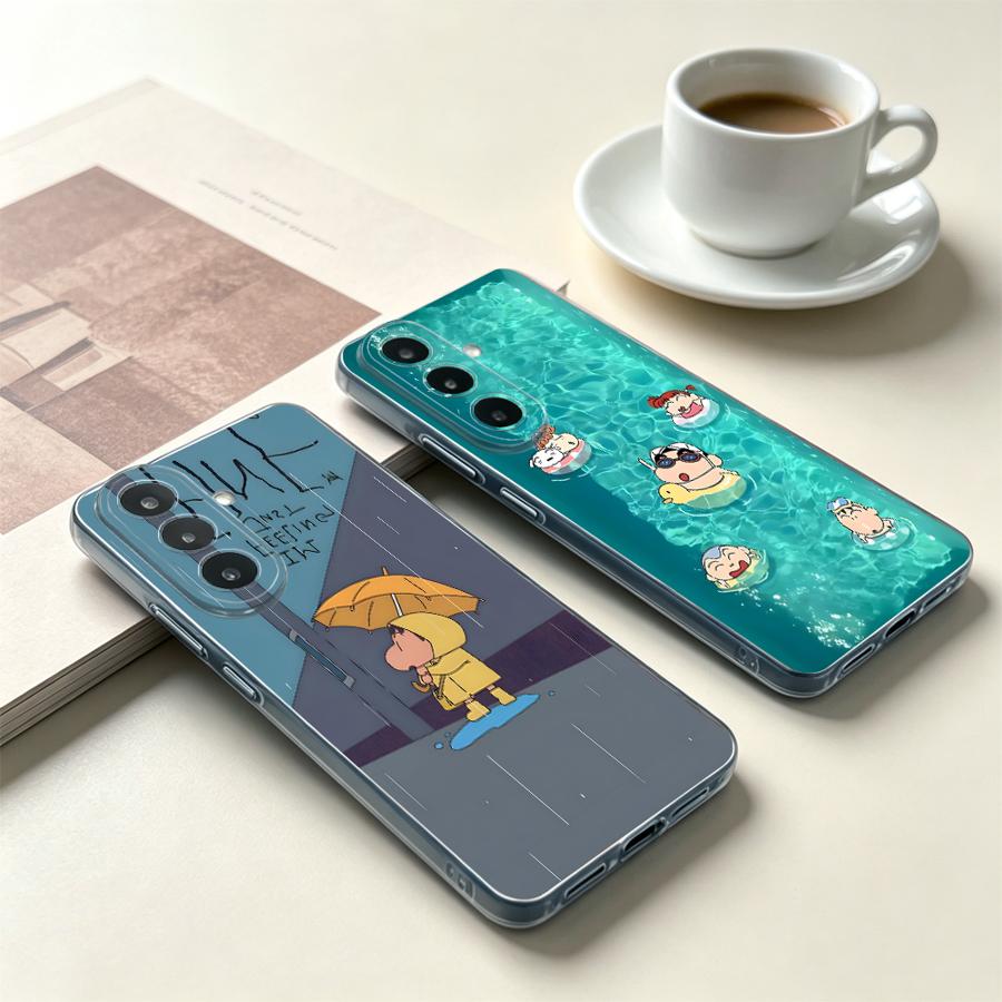 Samsung Galaxy A55 - 黄色い傘を持つ少年のスマホケース（Samsung Galaxy A14 A16 A52 A31