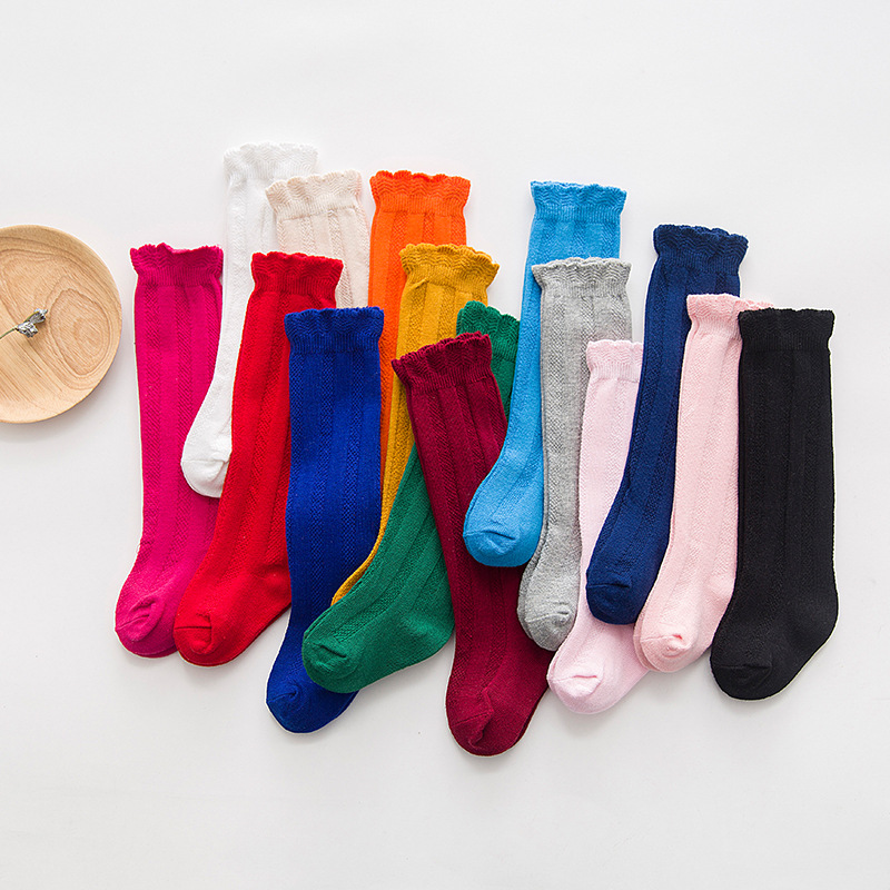 女の赤ちゃんのための膝丈のコットンソックス,ダブルニードルフ - Baby Sock Oximeter のレビューと価格