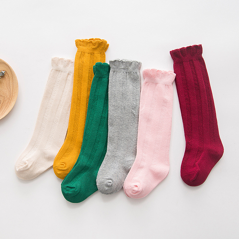 女の赤ちゃんのための膝丈のコットンソックス,ダブルニードルフ - Baby Sock Oximeter のレビューと価格