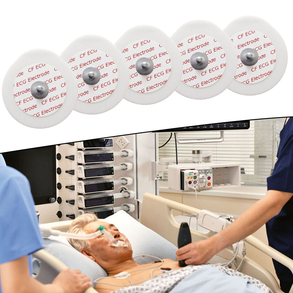 使い捨て心電図電極 50-500枚入りバッグ 43x46mm - Ecg Patch Monitor のレビューと価格