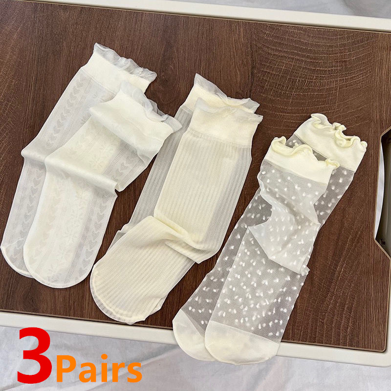 3 ペア/ロット女の赤ちゃんニーハイソックスロングキッズソフ - Baby Sock Oximeter のレビューと価格