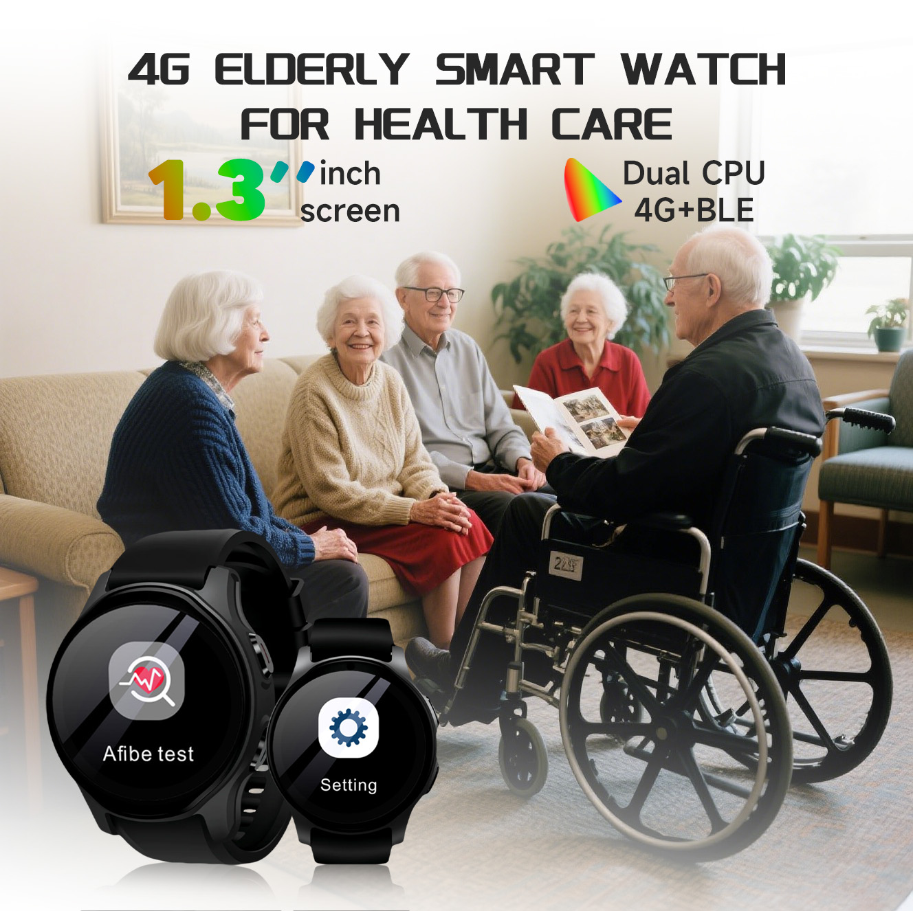 高齢者向け新型4G GPSナビゲーションスマートウォッチ V - Fall Detection Watch のレビューと価格