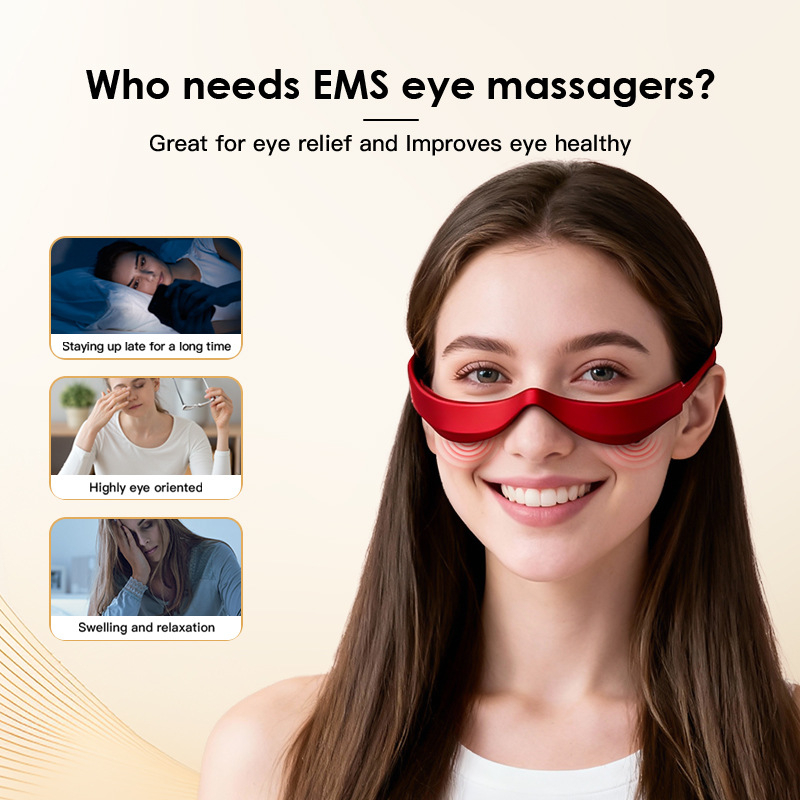 電動アイマッサージャーグラス EMS 赤色光療法アイケアデバ - Light Therapy Glasses のレビューと価格